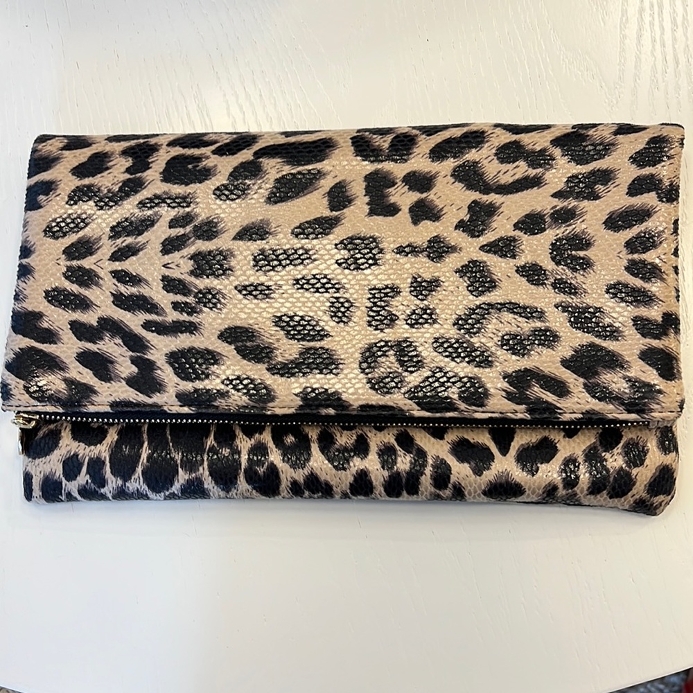 Cheetah Fold-over Clutch